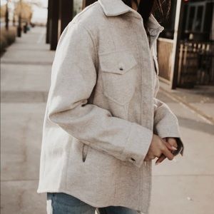 Oversized shirt jacket